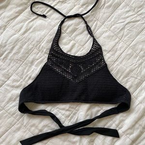 Crochet High Neck Bikini Top